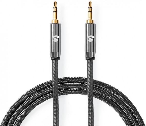 CATB22000GY20 Stereo-Audiokabel 3,5-mm-Stecker>3,5-mm-Stecker (2m) stahlgrau