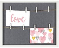 Bilderrahmen Muro 29,5x36,5cm mit Schnur und Klammern weiß