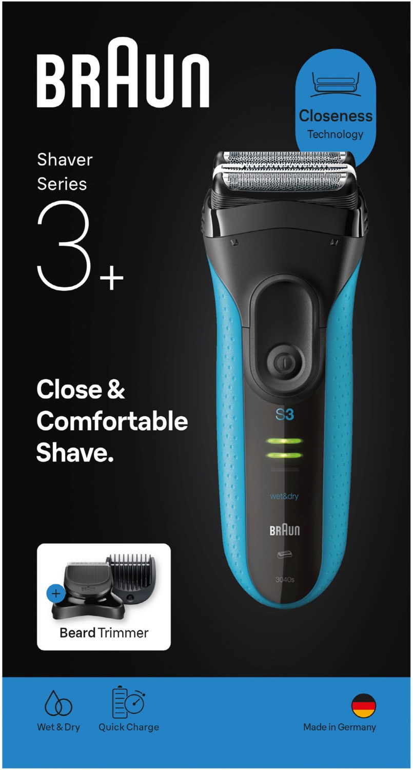 Image of 3010BT Series 3 Trocken-Nass Rasierer schwarz/blau