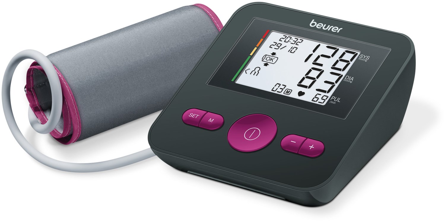 Beurer BM 27 Limited Edition Oberarm Blutdruckmessgerät grau lila  - Onlineshop EURONICS