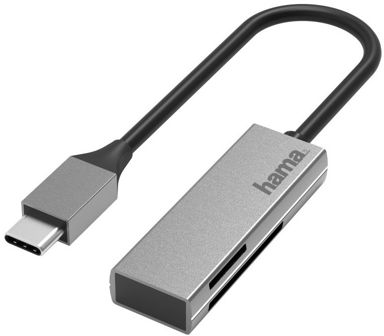 USB-Kartenleser USB-C, USB 3.0, SD/microSD silber