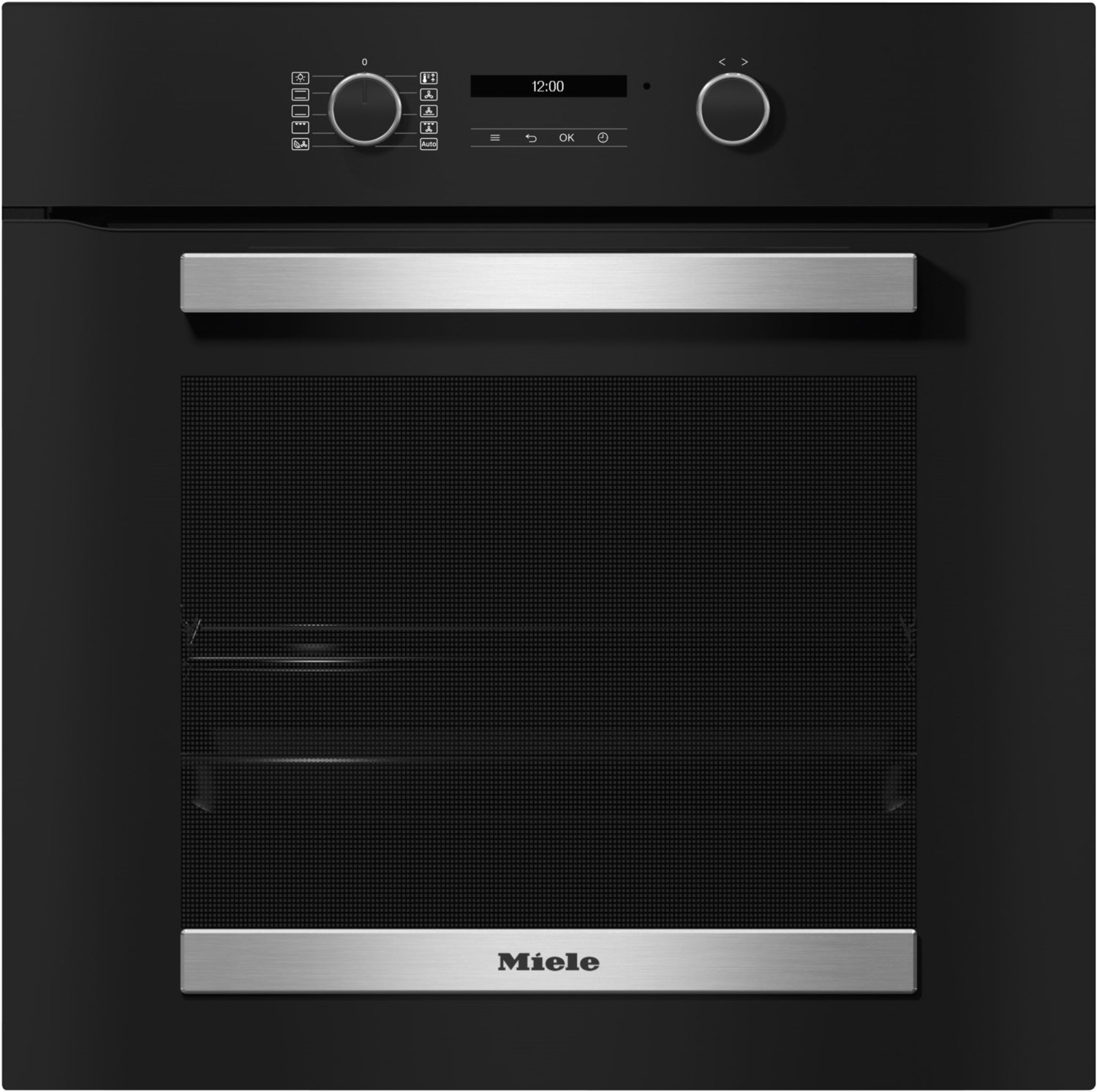 H 2467 B Einbaubackofen obsidianschwarz/edelstahl-look / A+