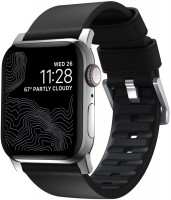 Active Leather Band Pro für Apple Watch 42/44/45mm schwarz/silber