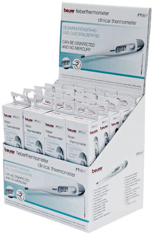 FT 09/1 Display (20x) Fieberthermometer weiß