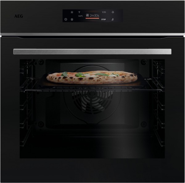 TX7PB63FST Einbaubackofen matt schwarz, 72 l, Pizza-Stufe, Dörren, schnelles Vorheizen, Heißluftgrill, Hefeteig-Gärstufe, Brotback-Stufe, WLAN