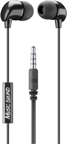 In Ear Earphones In-Ear-Kopfhörer mit Kabel schwarz