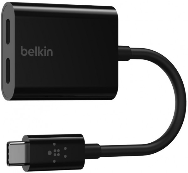 USB Type-C Audio- und Ladeadapter schwarz