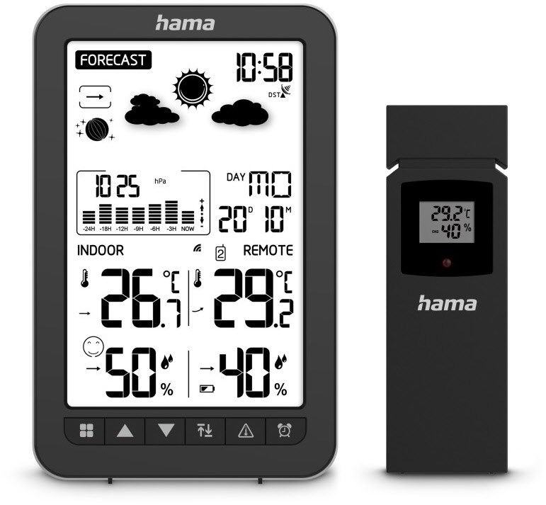Ko Samui Wetterstation mit Außensensor schwarz