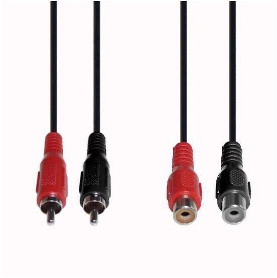 B 98 Cinchkabel (2,5m) Verlängerungskabel schwarz