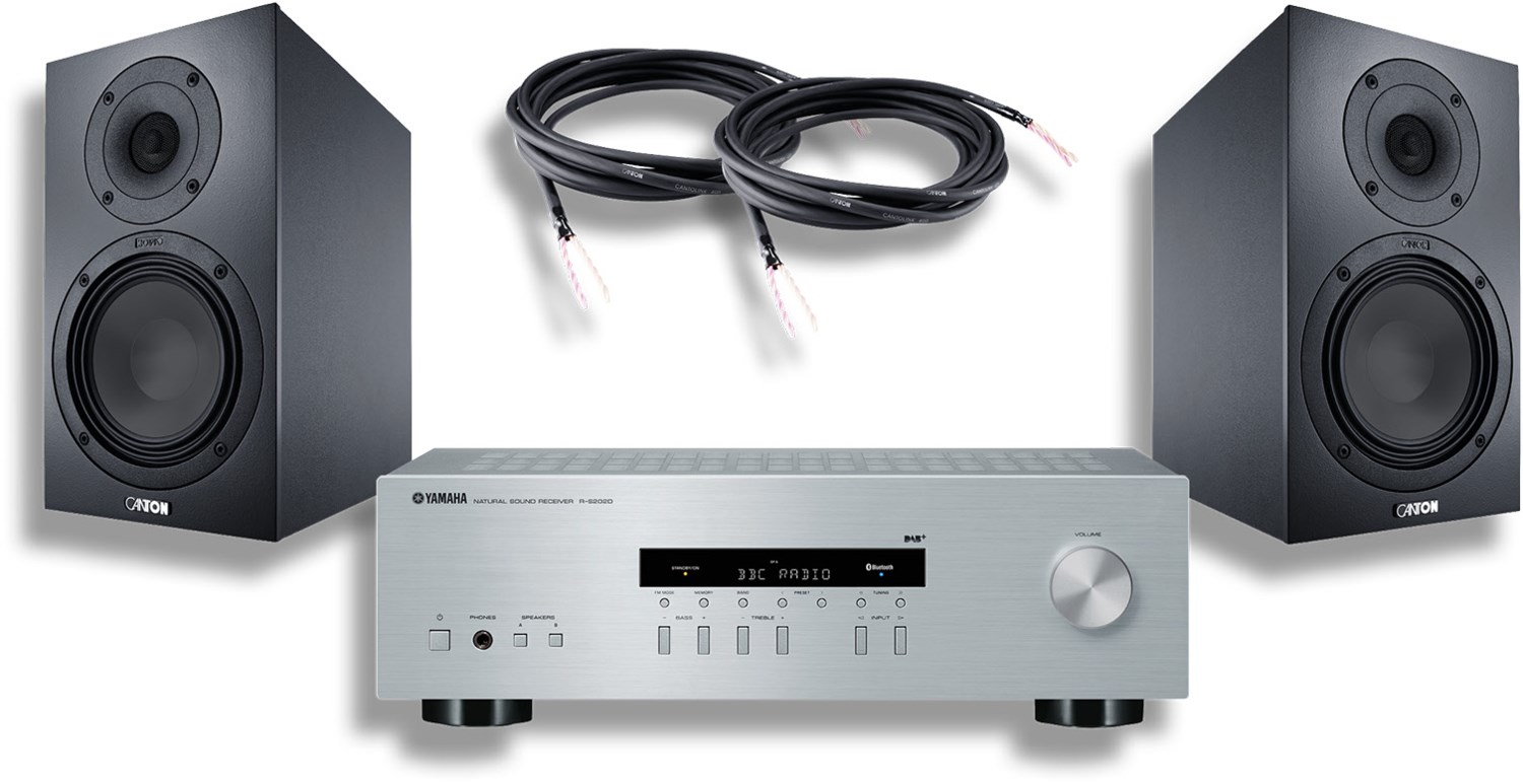 Yamaha/Canton Stereo Set Hifi-System R-S202D, GLE 20 S2, Cantolink silber/schwarz