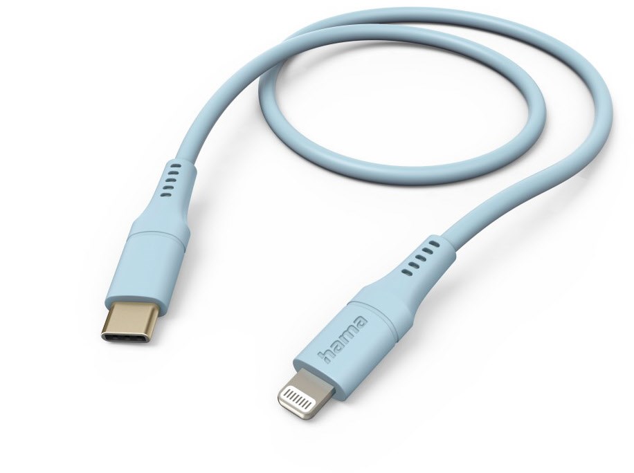 Ladekabel Flexible (1,5m) USB-C>Lightning blau