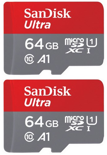 microSDXC Ultra (64GB, 2Stk.) Speicherkarte  + Adapter