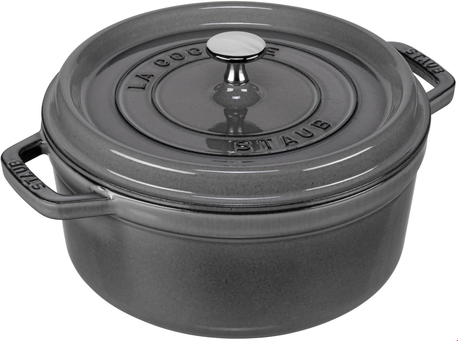 La Cocotte Oval (31cm) Graphit-grau