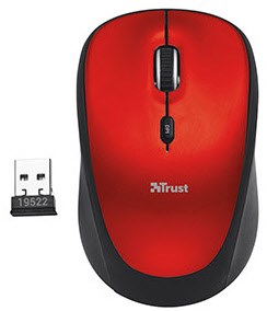 Rot Mouse Trust Yvi Wireless Mouse rot | EURONICS