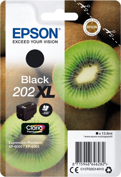 202XL Claria Premium Tintenpatrone schwarz