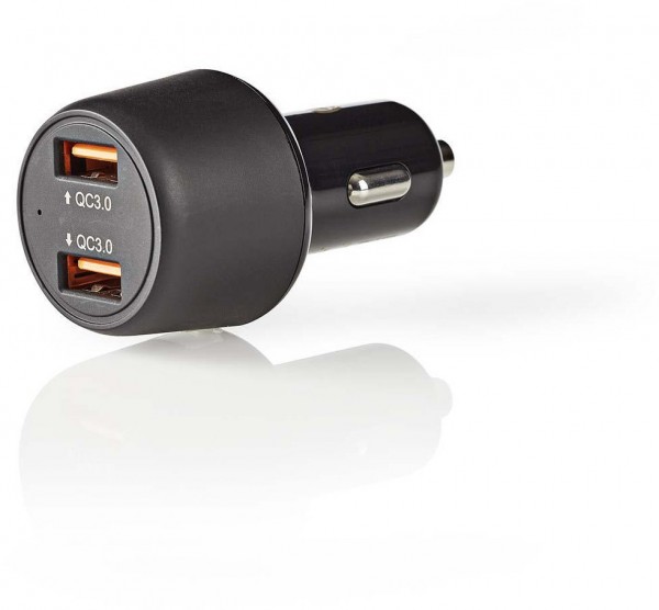 CCQC600ABK Kfz-Ladegerät (3A) 2x USB (QC 3.0) schwarz