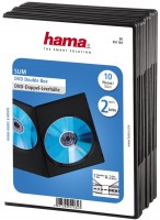 DVD Slim Doppel-Leerhülle 10er schwarz