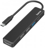 USB-C-Multiport-Adapter 5 Ports 3x USB-A, USB-C, HDMI schwarz