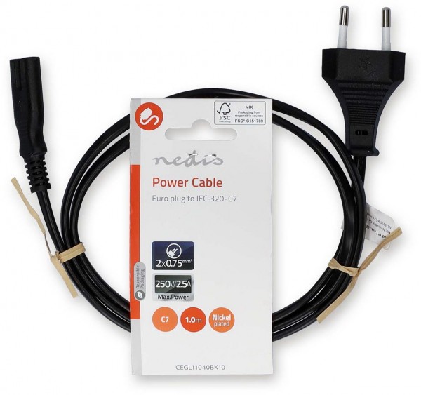 CEGL11040BK10 Stromkabel (1m) schwarz