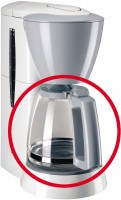 Glaskanne Typ 120 für Single 5 weiß/grau