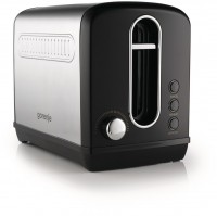 T1100CLBK Kompakt-Toaster edelstahl/schwarz