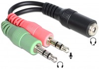 Klinke 3,5mm Bu. > 2x Stecker 3,5-mm-Kupplung