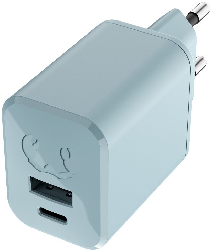 USB-A+C Mini Charger (45W) Dusky Blue