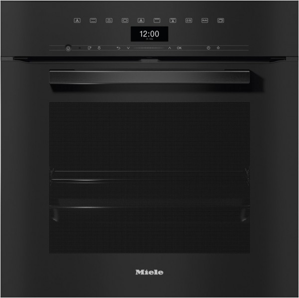 DGC 7450 Elektro-Backofen mit Dampfgarer obsidianschwarz, 76 l, schnelles Vorheizen, Rückwand katalytisch beschichtet, 59,5 cm breit, A+