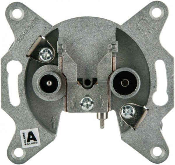Breitband Durchgangsdose (11 dB) silber