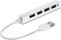 Snappy Slim 4-Port USB-Hub weiß