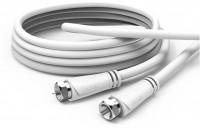 SAT-Anschlusskabel 90dB (7,5m) F-Stecker>F-Stecker weiß