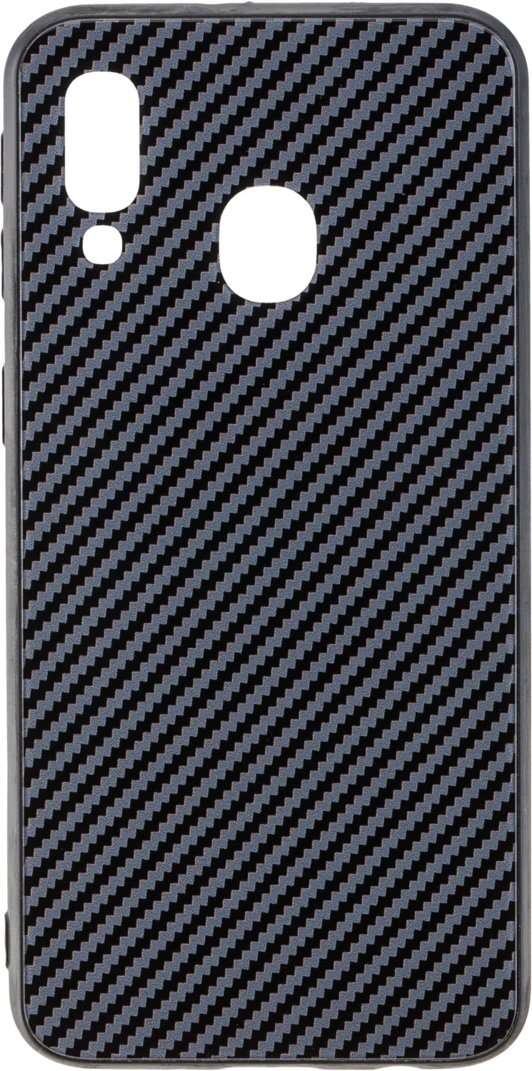 Glas Back Cover CARBON Design für A405 Galaxy A40 schwarz