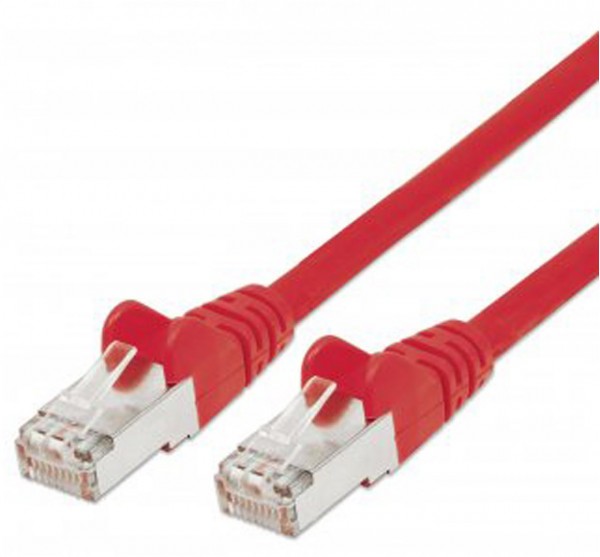 Patchkabel mit Cat7-Rohkabel S/FTP rot (1 m)