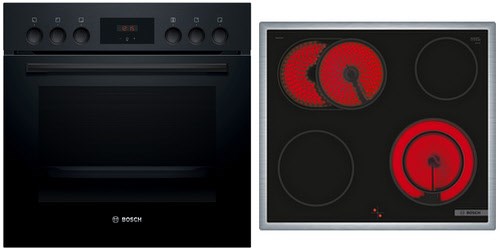 Image of HND211LB2 Herdset bestehend aus HEF113BB0 + NKN645GA2E schwarz + edelstahl