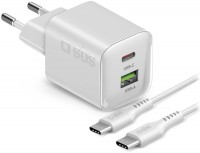 USB/USB-C GaN Wandladegerät (30W) mit USB Type-C Kabel (1,5m) weiß