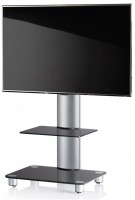 TV-Standfuß Tosal silber/mattglas