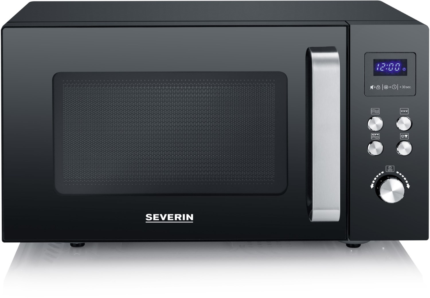 Image of MW 7763 Stand-Kombi-Mikrowelle schwarz/edelstahl