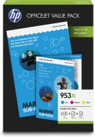 Nr. 953XL + 75 Blatt Value Pack cyan/magenta/gelb