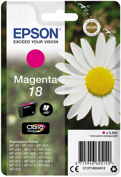 18 Claria Home Tintenpatrone magenta