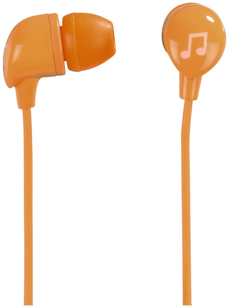In-Ear-Headset In-Ear-Kopfhörer mit Kabel orange