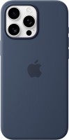 Silikon Case mit MagSafe für iPhone 16 Pro Max denim