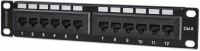 Patchpanel 10" 1HE 12-Port Cat6 UTP schwarz