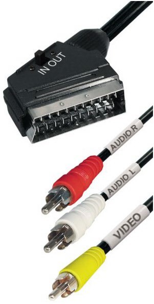 DS 21 C/2C B 2,0 m Cinch/Scart-Adapter