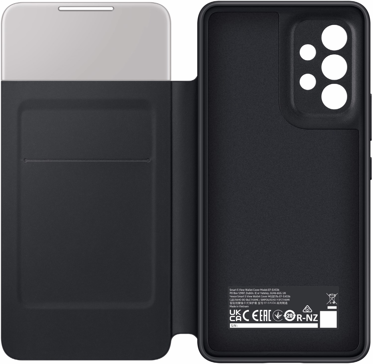 S View Wallet Cover für Galaxy A53 5G schwarz
