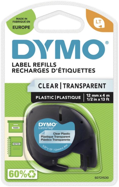 LetraTag Band Plastik 12 mm (4m) transparent