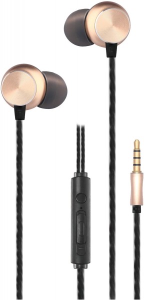 Deluxe Alu In-Ear-Kopfhörer mit Kabel gold