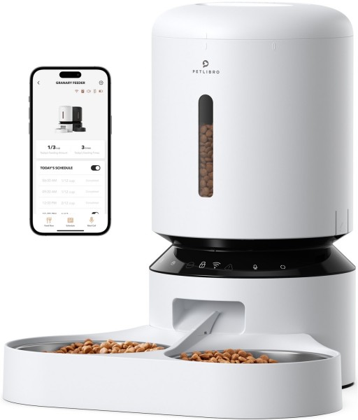 Granary WiFi Dual (5l) Automatischer Futterspender weiß