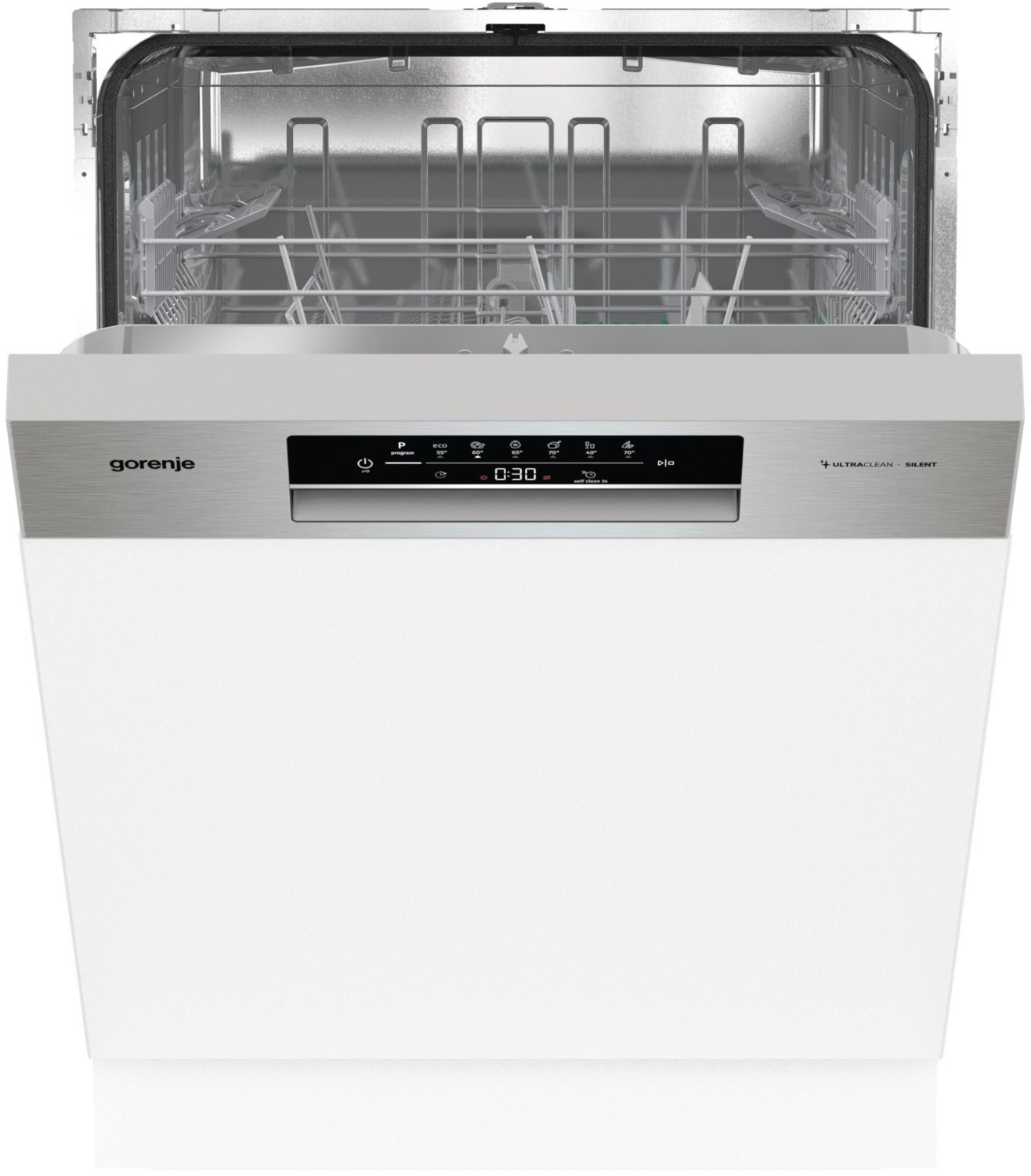 GI643D90X Teilintegrierter Einbau-Geschirrspüler 60 cm grau metallic