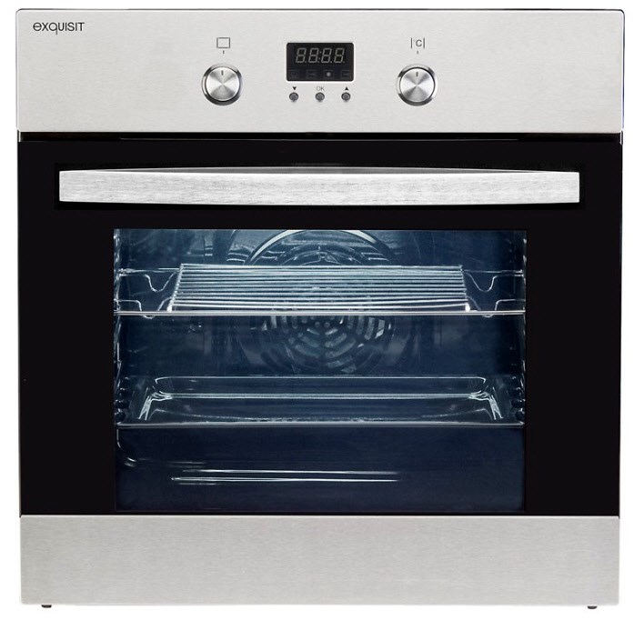 EBE 65-1H Einbaubackofen, 56 l, Pizza-Stufe, 59,5 cm breit, A, edelstahl