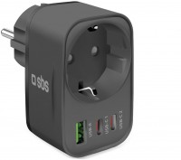 Wandsteckdosenleiste (20W) schwarz